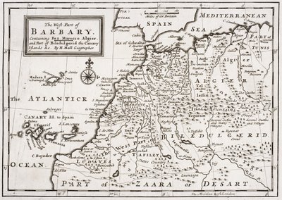 Map of The West Part of Barbary, c.1720 by Hermann Moll